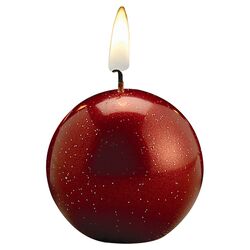 Metallic Candles in Red (Set of 12)