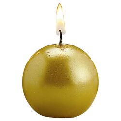 Metallic Candles in Gold (Set of 12)