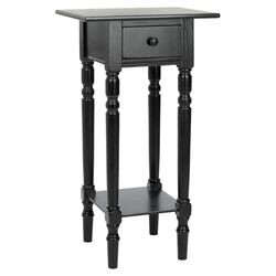 Donna 1 Drawer Nightstand in Distressed Black
