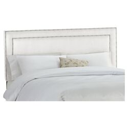 Nail Button Headboard in White