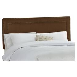 Nail Button Headboard in Chocolate