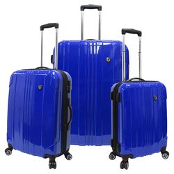 Sedona 3 Piece Spinner Luggage Set in Blue