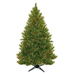 6.5' Prelit Fir Artifical Tree