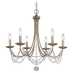 Silversun 6 Light Chandelier in Golden Aura