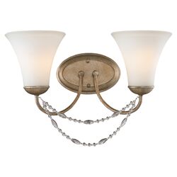 Silversun 2 Light Wall Sconce in Golden Aura