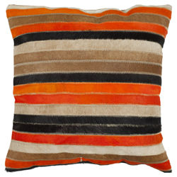 Quinn Pillow in Orange & Tan (Set of 2)