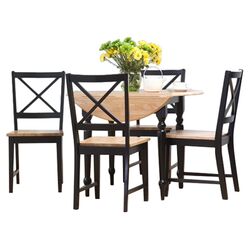 Virginia 5 Piece Dining Set in Black