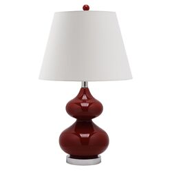 Eva Table Lamp in Chinese Red (Set of 2)