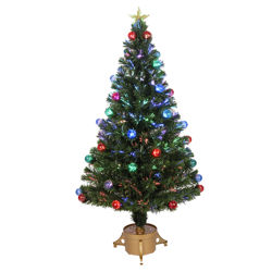 4' Prelit Fiber Optic Tree