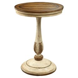 South Cape End Table in Ivory & Oak