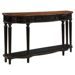 Enonville Console Table in Black & Brown