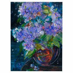 Bouquet in Violet by Sheila Golden Canvas Wall Art