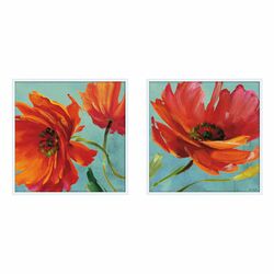 Red Magnificence 2 Piece Wall Art Set