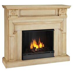 Kristine Gel Fuel Fireplace in Antique White
