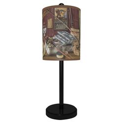 Gone Fishing Table Lamp in Black