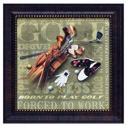 Golf Forced to Work Framed Art