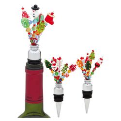 Holiday Frizzle Frazzle 3 Piece Winestopper Set