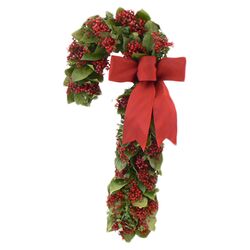 Berry Christmas Candy Cane Wreath