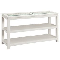 Pemba Weaved Console Table in White