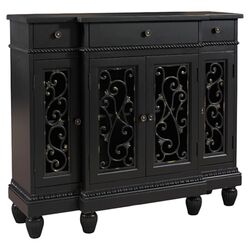 Breakfront Console Table in Black