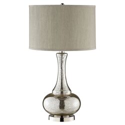 Casual Elegance Glass Table Lamp in Chrome