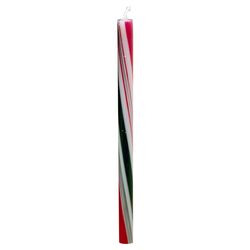 Candycane Holiday Stripe Taper Candle (Set of 6)