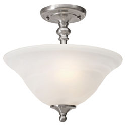 Montgomery 2 Light Semi Flush Mount in Pewter