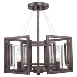 Zora 4 Light Convertible Semi Flush Mount in Bronze