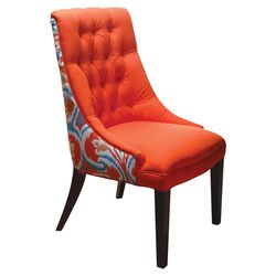 Ikat Side Chair in Orange