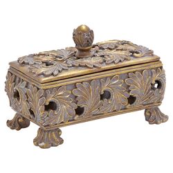 Decorative Box in Gold and Dull Grey
