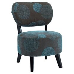Sphere Accent Chair in Blue Sunflower