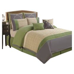 8 Piece Comforter Set in Green