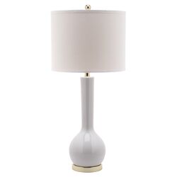 Mae Long Neck Table Lamp in White (Set of 2)