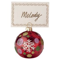Snowflake Ornament & Place Card Holder (Set of 4)