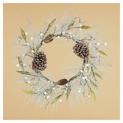 Pine Berry Cone Leaf Wreath