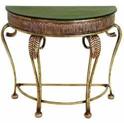 Toscana Metal Console Table in Brown