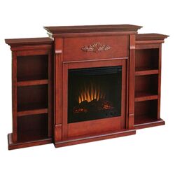 Franklin Electric Fireplace in Mahogany