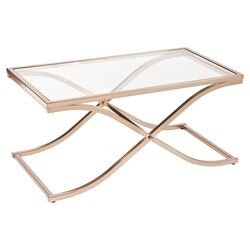 Winston Coffee Table in Champagne Brass
