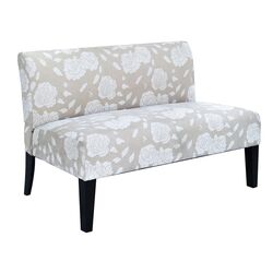 Deco Setee Bench in Ivory Rose