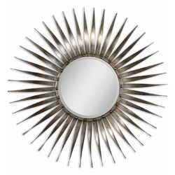 Sedona Beveled Mirror in Antiqued Silver Leaf