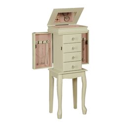 Pearl Jewelry Armoire in White