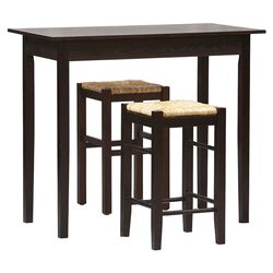 Tavern 3 Piece Counter Height Dining Set in Espresso