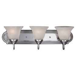 Lombardia 3 Light Vanity Light in Marble & Polished Chrome