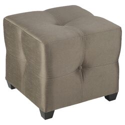 Langham Cube Ottoman in Gray