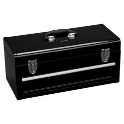 Portable Metal Tool Box in Black