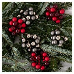 Holiday Decor Mini Ball Cluster in Red