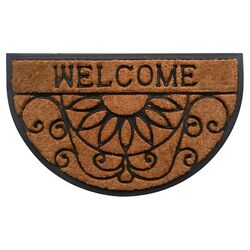 Welcome Scroll Doormat in Tan