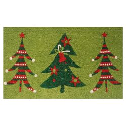 Christmas Trio Doormat in Green