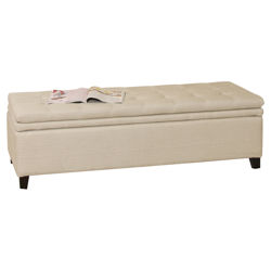 Brighton Storage Ottoman in Sand