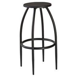 Bowen Backless Adjustable Stool with Nested Legs in Black